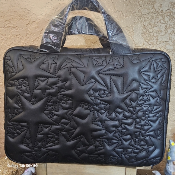 Betsey Johnson Black Quilted Star Cosmetic Bag - Picture 5 of 8